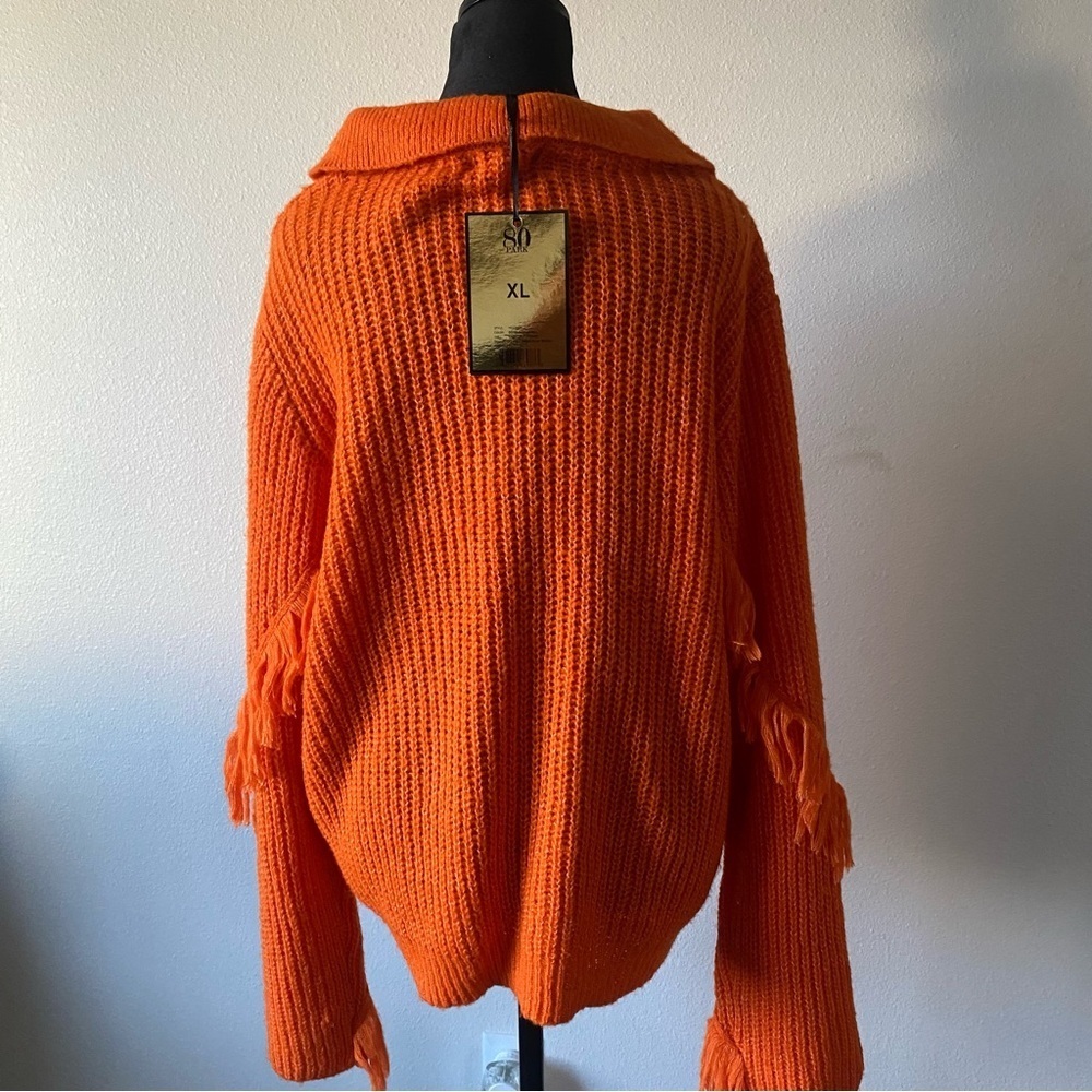 New with tags 80 Park women’s orange sweater size XL - Picture 2 of 10